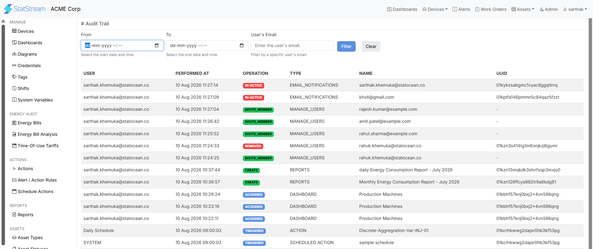 Audit Trail